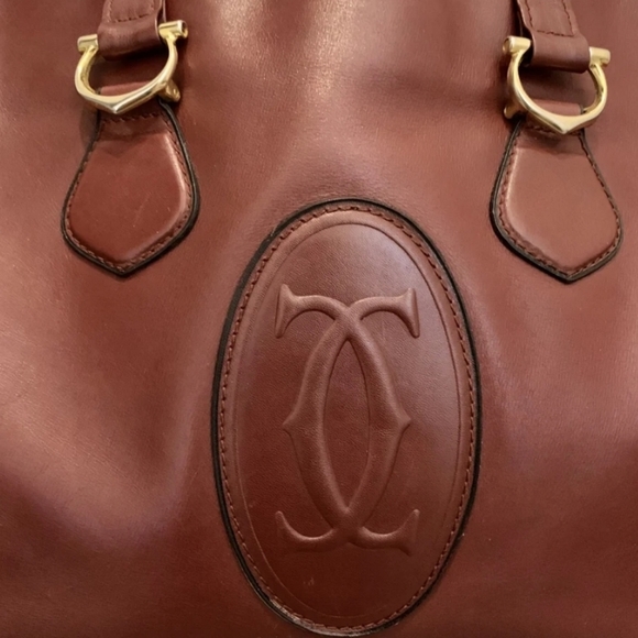 Rare⚜️Cartier Must de Cartier Leather Tote Bag - Picture 11 of 15